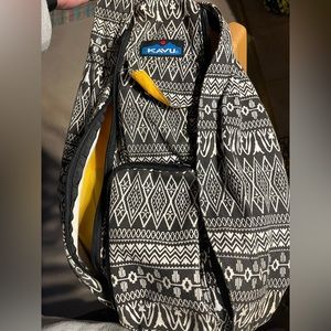 Kavu Over the Shoulder Bag; Black and White tribal design